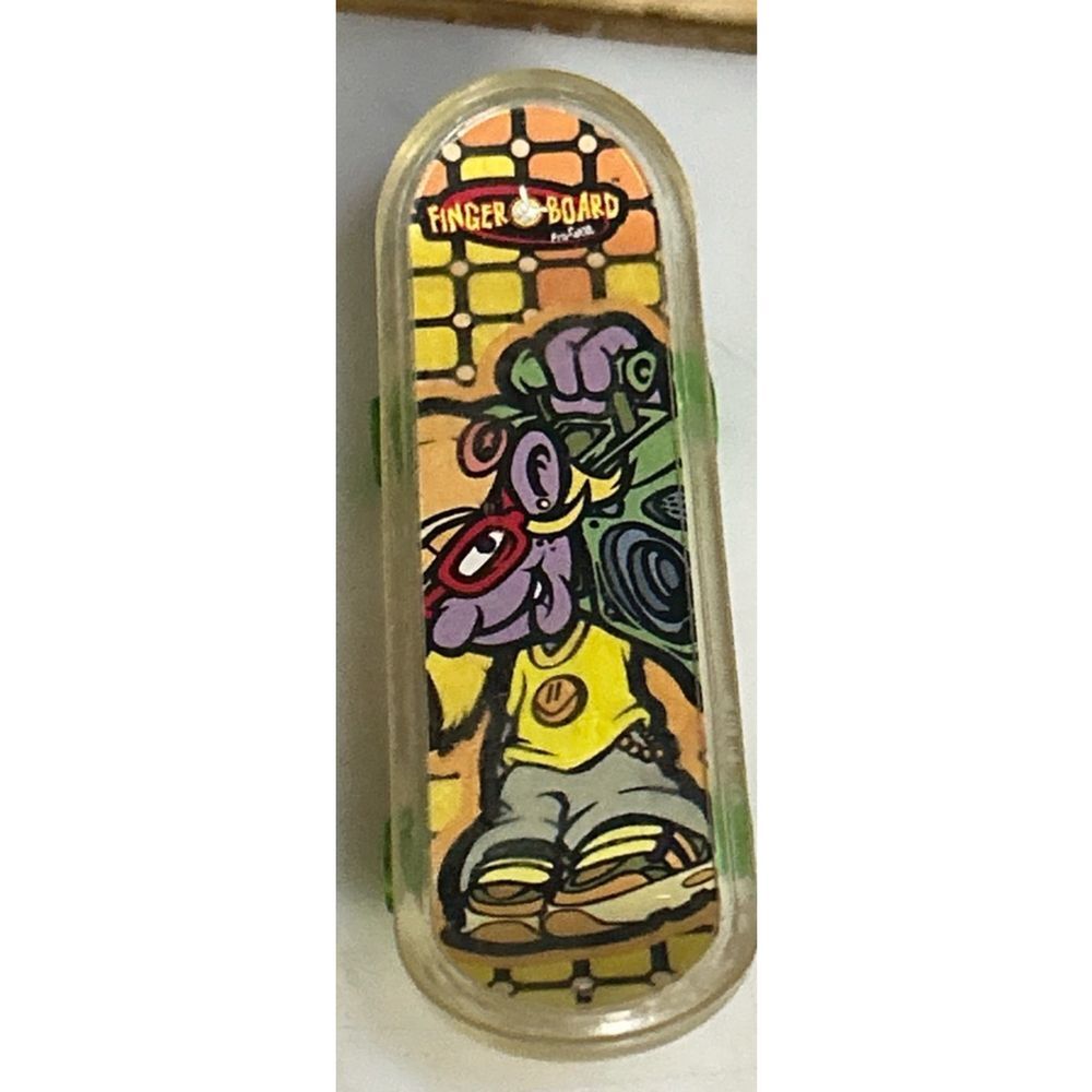 Finger Board Mini Skateboard Toy Yellow Orange One Size